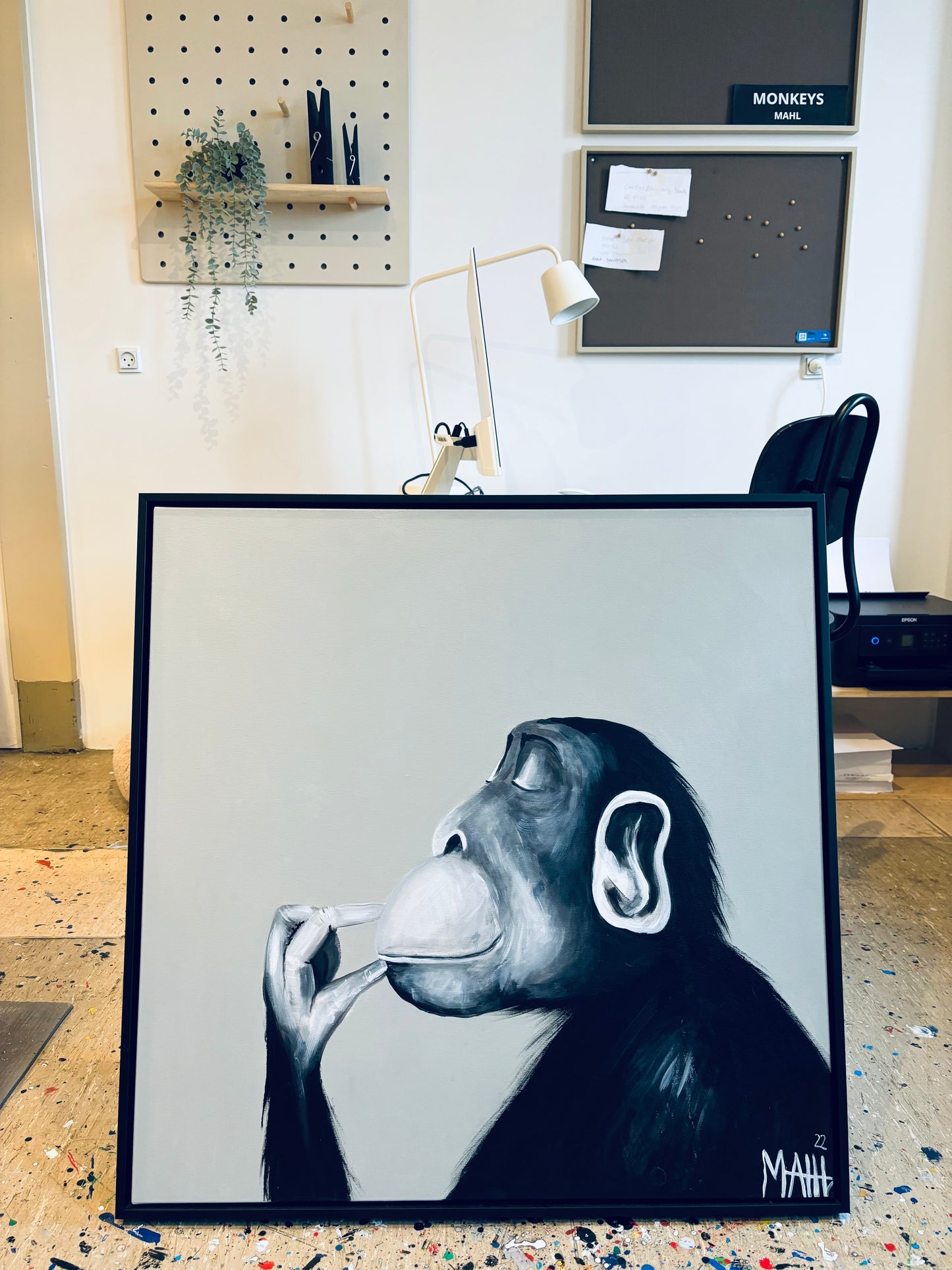 The thoughtful monkey