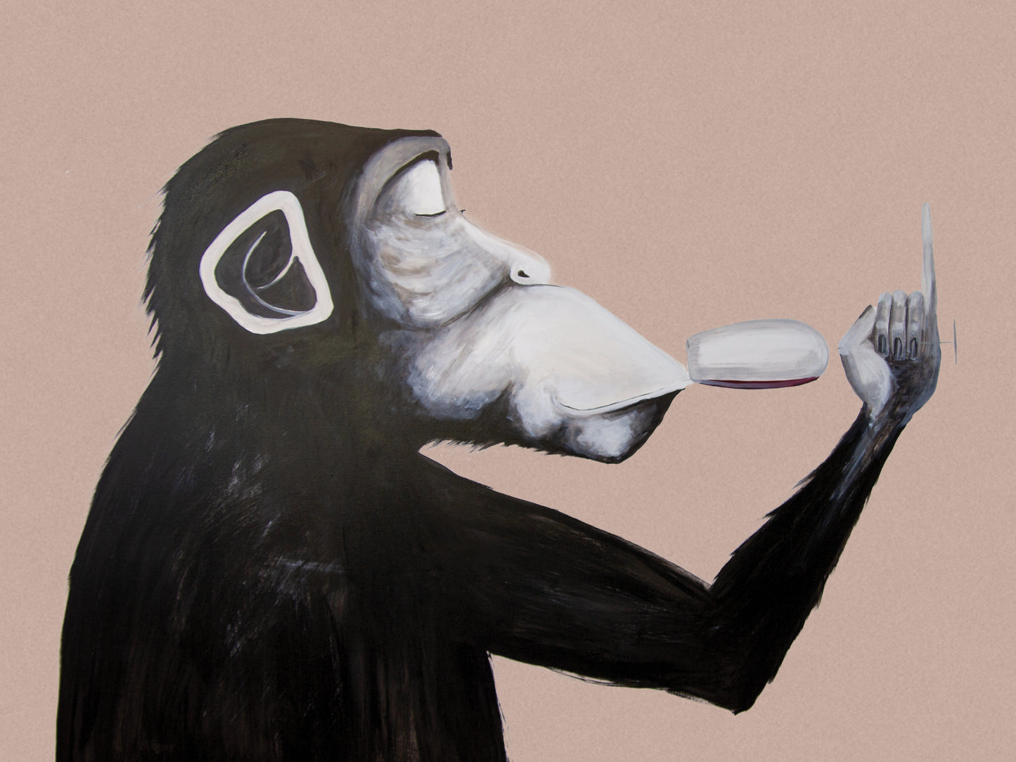 Wine bottle - dusty rose